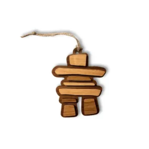 Foxwood Gifts Canada – Inukshuk Wayfinder Ornament (Wood Christmas Souvenir)
