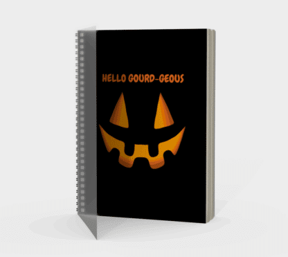 Hello Gourd-geous – Halloween Spiral Notebook - Image 3