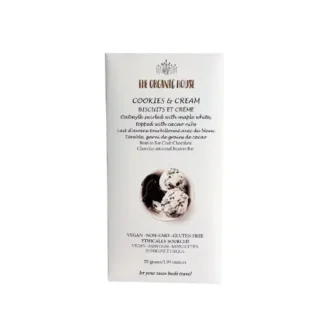 The Organic House Cookies & Cream Chocolate Bar – 55% Oat Milk