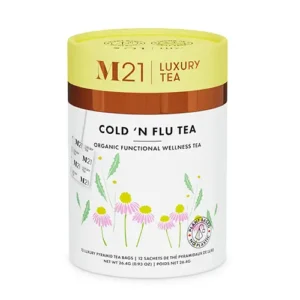 Tega Organic Tea – Cold & Flu Luxury Herbal Tea (12 Bags)