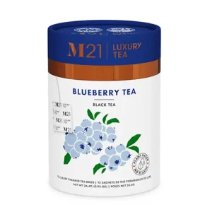 Tega Organic Tea Blueberry Luxury Black Tea (12 Tea Bags)