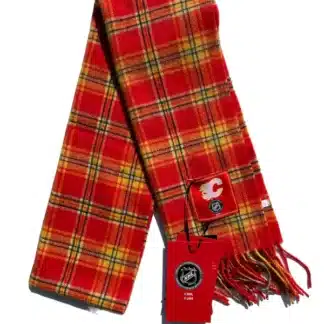 Patrick King Woollen Company – Calgary Flames Extra Long Lambswool Scarf