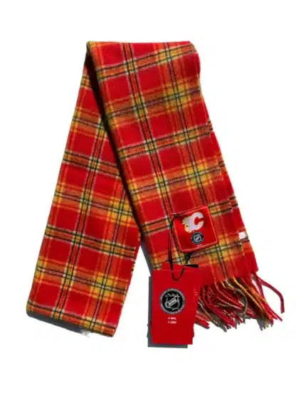 Patrick King Woollen Company – Calgary Flames Extra Long Lambswool Scarf