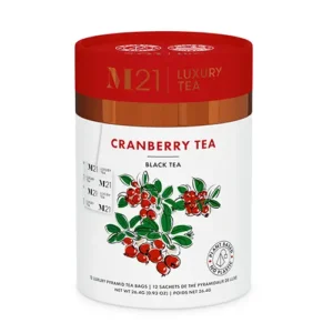 Tega Organic Tea Cranberry Luxury Black Tea (12 Tea Bags)