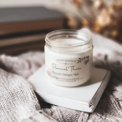 Flannel Throw – Bergamot + Musk Soy Candle - Image 2