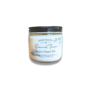 Flannel Throw – Bergamot + Musk Soy Candle