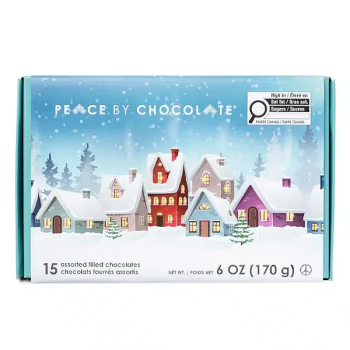 Peace by Chocolate Holiday 15-Piece Peace Box Assorted chocolates – Made in Nova Scotia