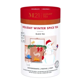 Tega Organic Tea – Holiday Winter Spice Luxury Black Tea (24 Bags)