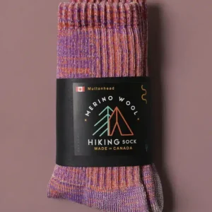 Muttonhead Apparel Merino Mountain Hiking Socks – Orange/Purple