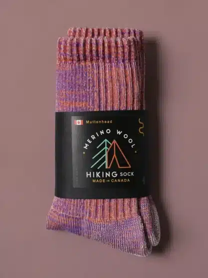 Muttonhead Apparel Merino Mountain Hiking Socks – Orange/Purple