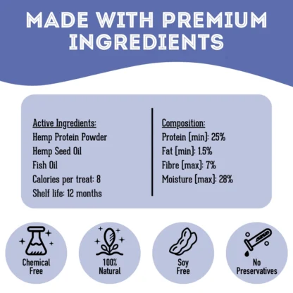 Soft & Chewy Digestion Supplement for Dogs – Hemp & Omega Support - Image 3