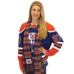 Patrick King Woollen Company – Edmonton Oilers Extra Long Lambswool Scarf - Image 2