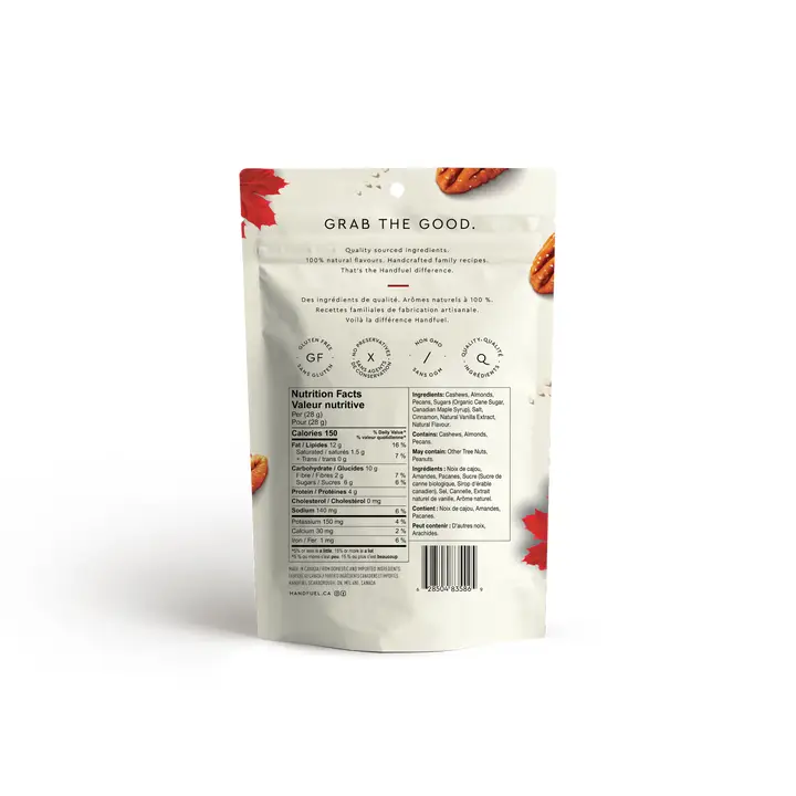 Handfuel Canadian Maple Deluxe Mixed Nuts (120 g) - Image 2