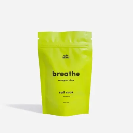 Epic Blend Breathe Salt Soak bag with eucalyptus and tea tree essential oils