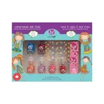 Ensemble de vernis à ongles pour enfants Mini Mani Suncoat avec six vernis à base d’eau de 2 ml, lime à ongles et autocollants décalcomanies, fabriqué en Ontario