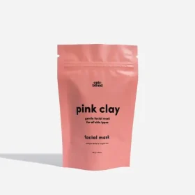 Epic Blend Pink Clay Facial Mask jar with botanical branding