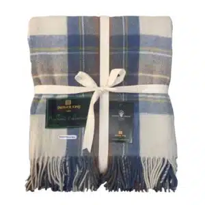 Patrick King Woollen Company - Stewart Muted Blue Deluxe Wool Blanket