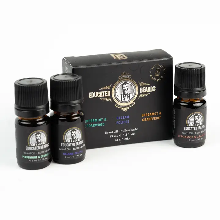 Educated Beard 3 Pack Beard Oil 15ml/.51fl.oz