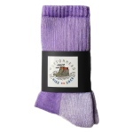 Pair of texturized purple and grey Muttonhead Merino Mountain Hiking Socks in Purple Marl
