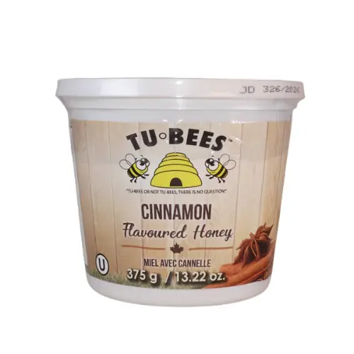 Tu-bees Gourmet Honey Tub – Cinnamon (375g)