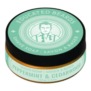Educated Beards Peppermint Cedarwood Shave Soap (114g)