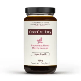 Canoe Cove Buckwheat Honey 350g glass jar
