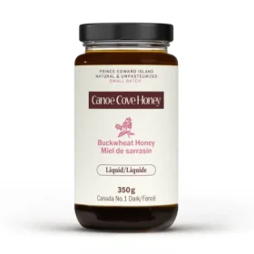 Canoe Cove Buckwheat Honey 350g glass jar