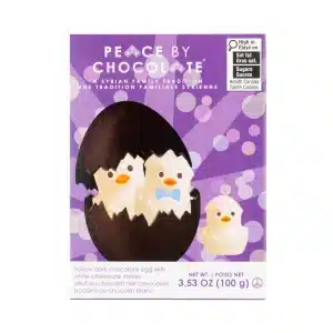 Peace by Chocolate - Easter Hollow Egg with Chickadees Inside