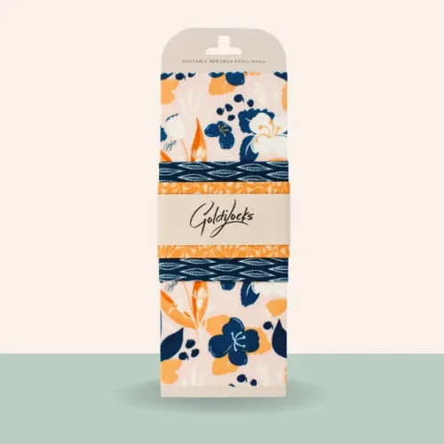 Emballages alimentaires réutilisables en cire d’abeille Ambre Myrtille Set de 3 Emballages alimentaires réutilisables en cire d’abeille Ambre Ensemble de 3