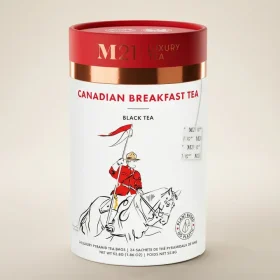 Tega Organic Canadian Breakfast Luxury Black Tea 24 bags canister