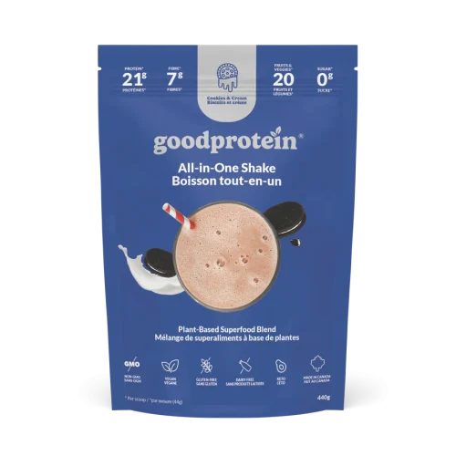 Bag of Good Protein Cookie and Cream Protein Shake in 440g size bag