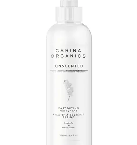 Carina Organics Unscented Fast Drying Hairspray pump bottle