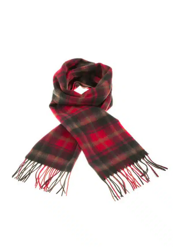 Patrick King Woollen Company - Dark Maple Lambswool Tartan Scarf