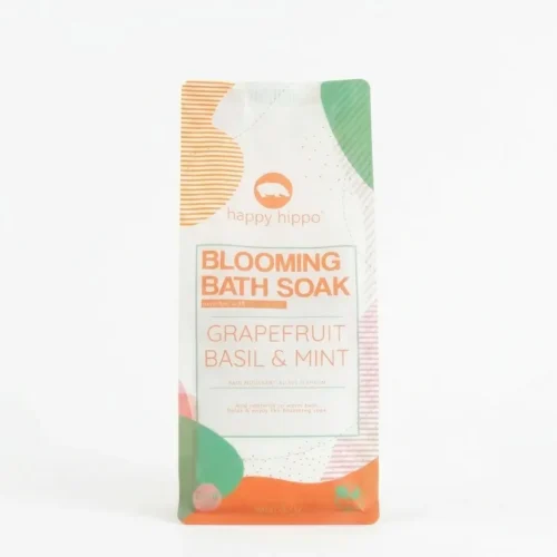 Happy Hippo Bath Co Grapefruit Basil & Mint Blooming Bath Soak bag