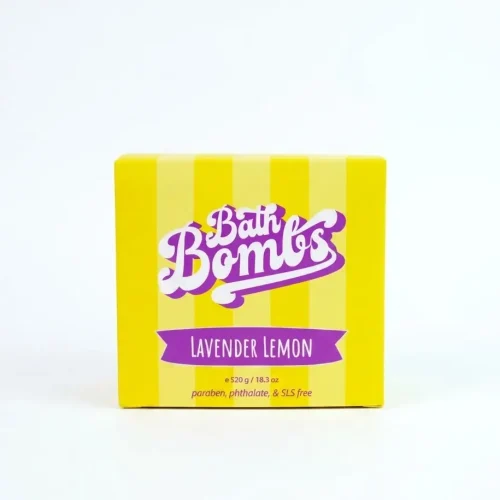 Happy Hippo Bath Co Lavender Lemon Cube Bombs 12 pack in box