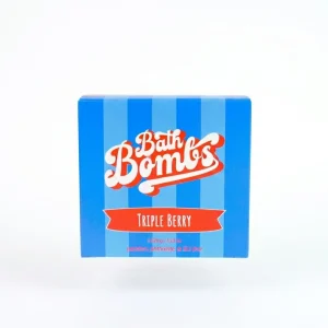 Happy Hippo Bath Co Triple Berry Cube Bombs 12 pack in box