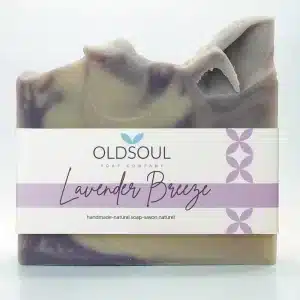 Old Soul Soap Company Lavender Breeze Soap bar with a frosty finish