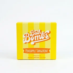 Happy Hippo Bath Co Pineapple Tangerine Cube Bombs 12 pack in box