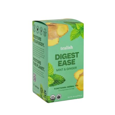 Tealish Digest Ease Functional Herbal Tea box with tea bags