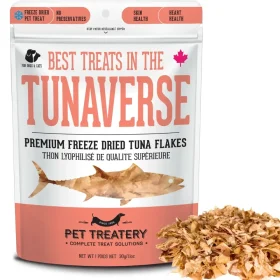 Package of Granville Island Pet Treatery Freeze Dried Tuna Flakes for dogs and cats