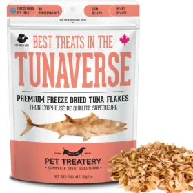 Package of Granville Island Pet Treatery Freeze Dried Tuna Flakes for dogs and cats