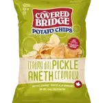 Bag of Covered Bridge Creamy Dill Pickle Potato Chips