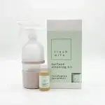 Refillable frosted glass spray bottle with silicone sleeve for natural surface cleaner