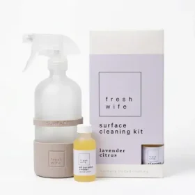 The Fresh Wife Soap Company Lavender Citrus All Purpose Cleaner Kit with glass spray bottle