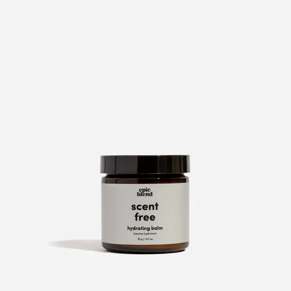 Unscented Dry Skin Hydrating Balm by Epic Blend Jar of Epic Blend Unscented Dry Skin Hydrating Balm for sensitive skin