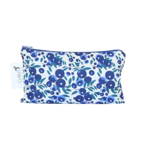 Colibri reusable medium fabric snack bag zipped shut