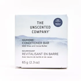 Solide et rond, revitalisant The Unscented Co, nouvelle formule, emballage en carton.