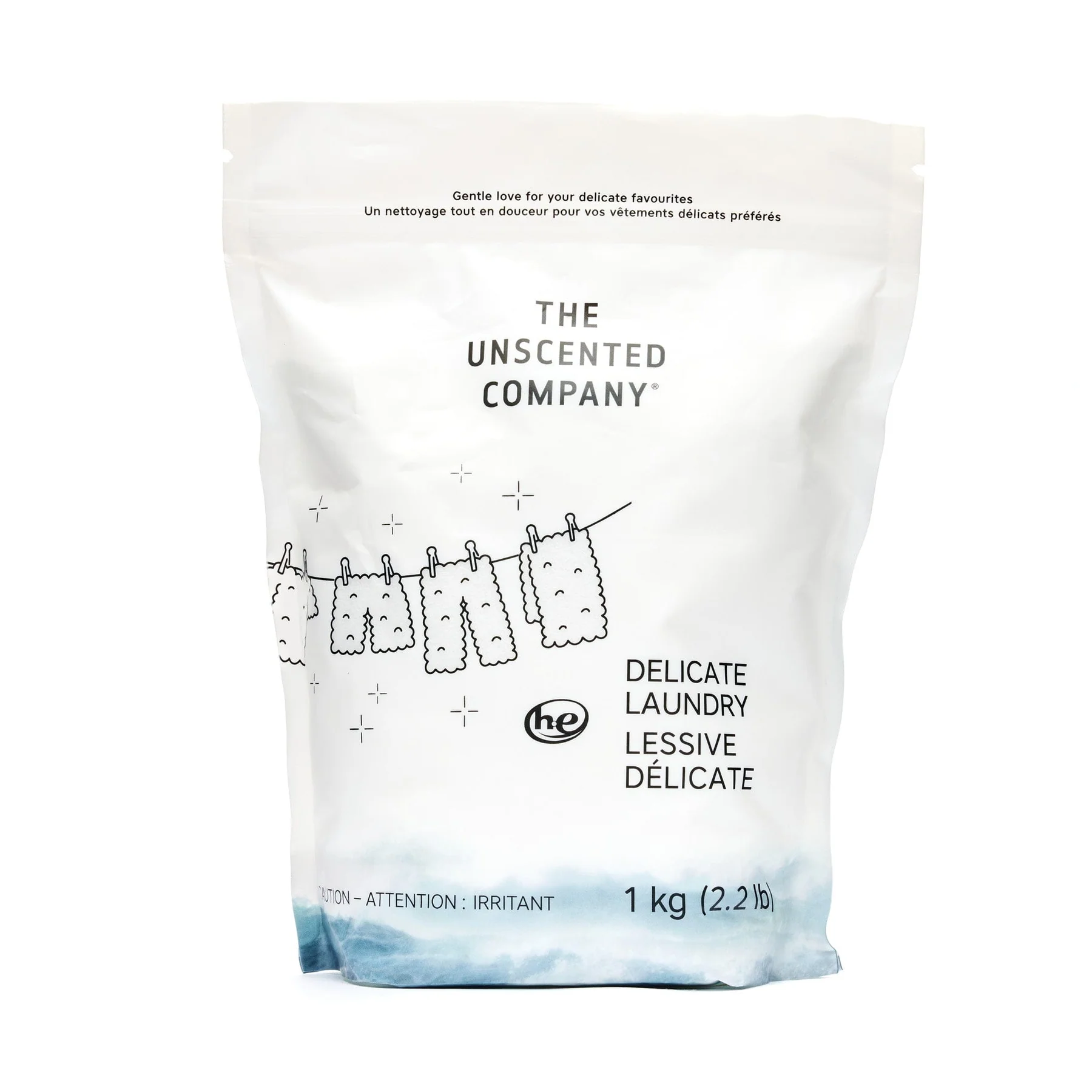 Delicate Laundry The Unscented Co Unscented Delicate Laundry Powder with clean minimalist branding