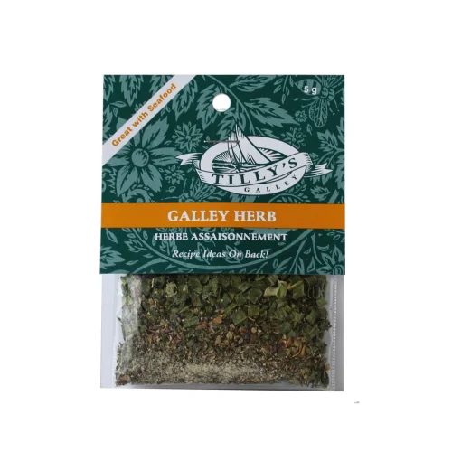 Bag of Tilly's Galley Galley Herb Spice Blend with a clean, professional label