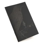 Ensemble de trois carnets de poche Porchlight Press Monochromatic Birds présentant les motifs Geai de Steller, Whiskey Jack et Corbeau